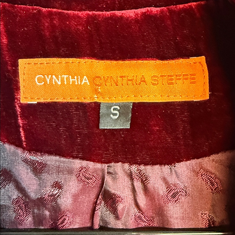 Cynthia Steffe Velvet Long Sleeve Dress in Rich Burgundy - Picture 4 of 10